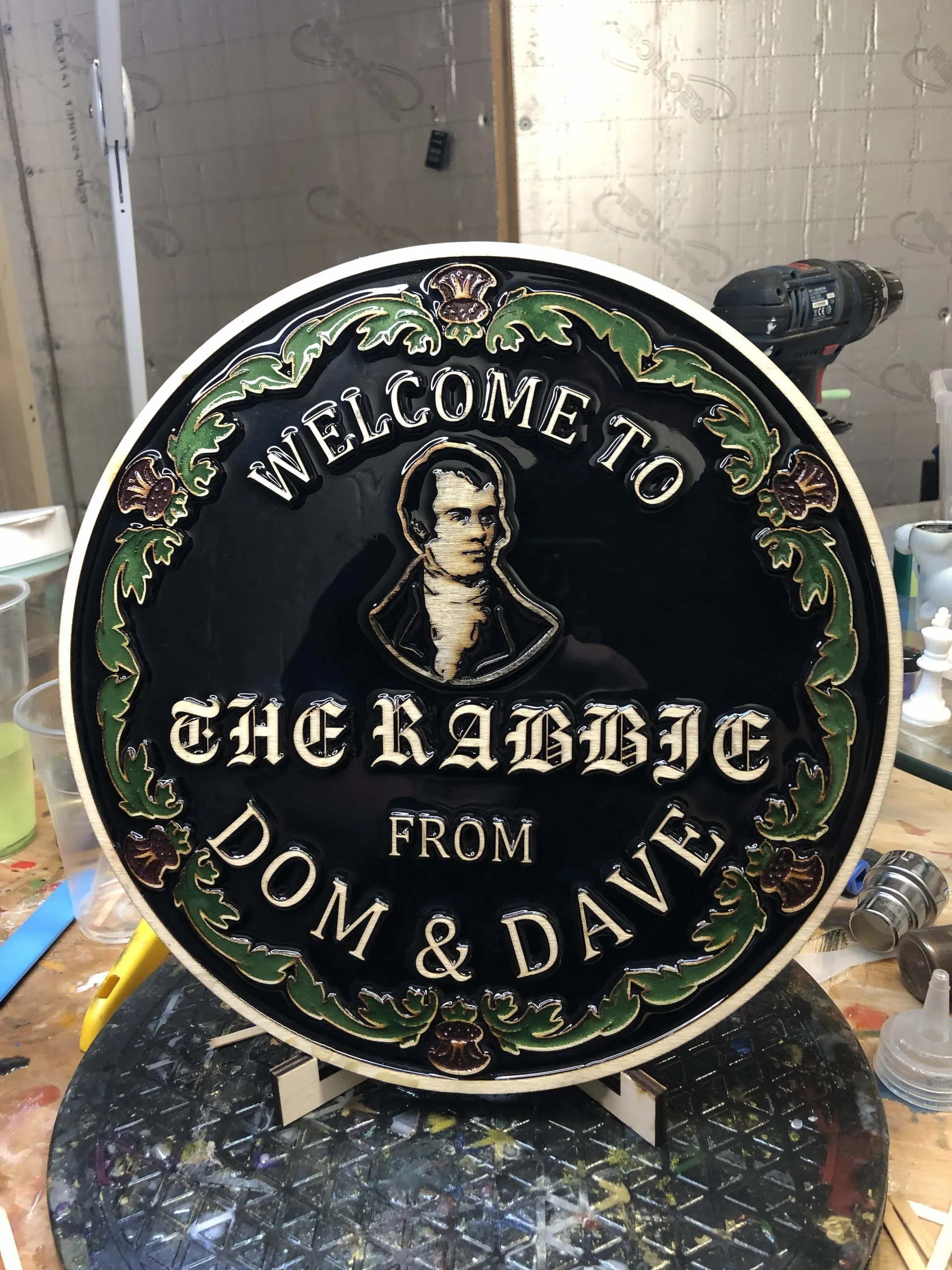 The Rabbie Bar Welcome Sign