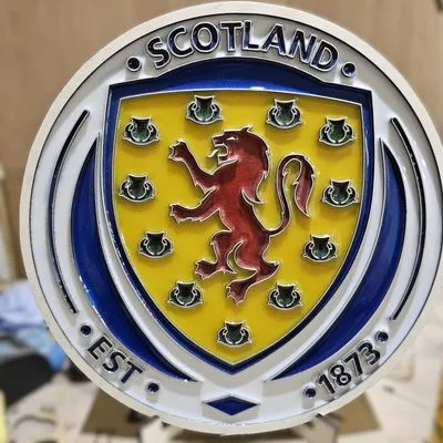 Scotland National Football Team Handcrafted Wooden and Resin Crest - Image 2