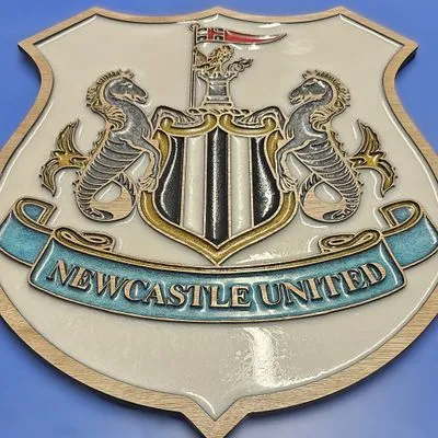 Newcastle United F.C. Handcrafted Wooden and Resin Crest - Image 3