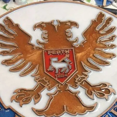 St. Johnstone F.C. Handcrafted Wooden and Resin Crest - Image 6