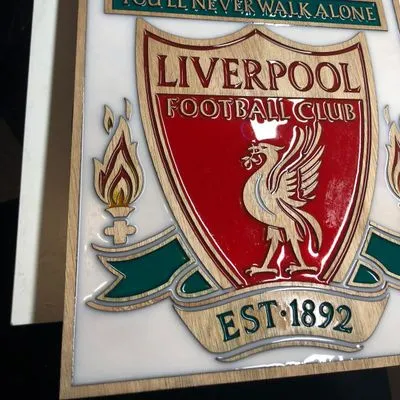 Liverpool F.C. Wooden and Resin Crest (Large) - Image 4