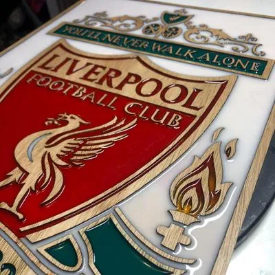Liverpool F.C. Wooden and Resin Crest (Large) - Image 6