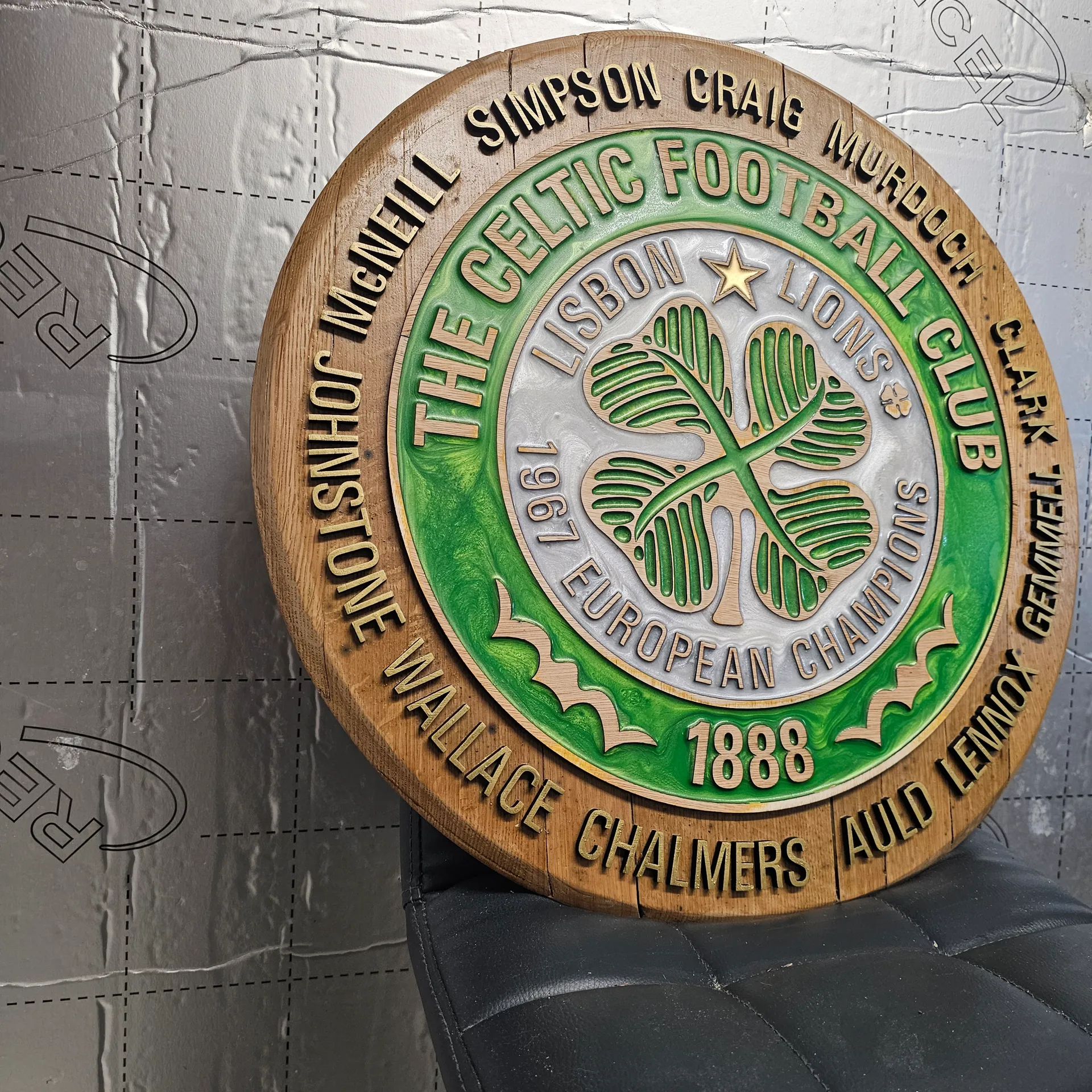 Lisbon Lions Celtic F.C. Crest – Reclaimed Whisky Barrel Edition