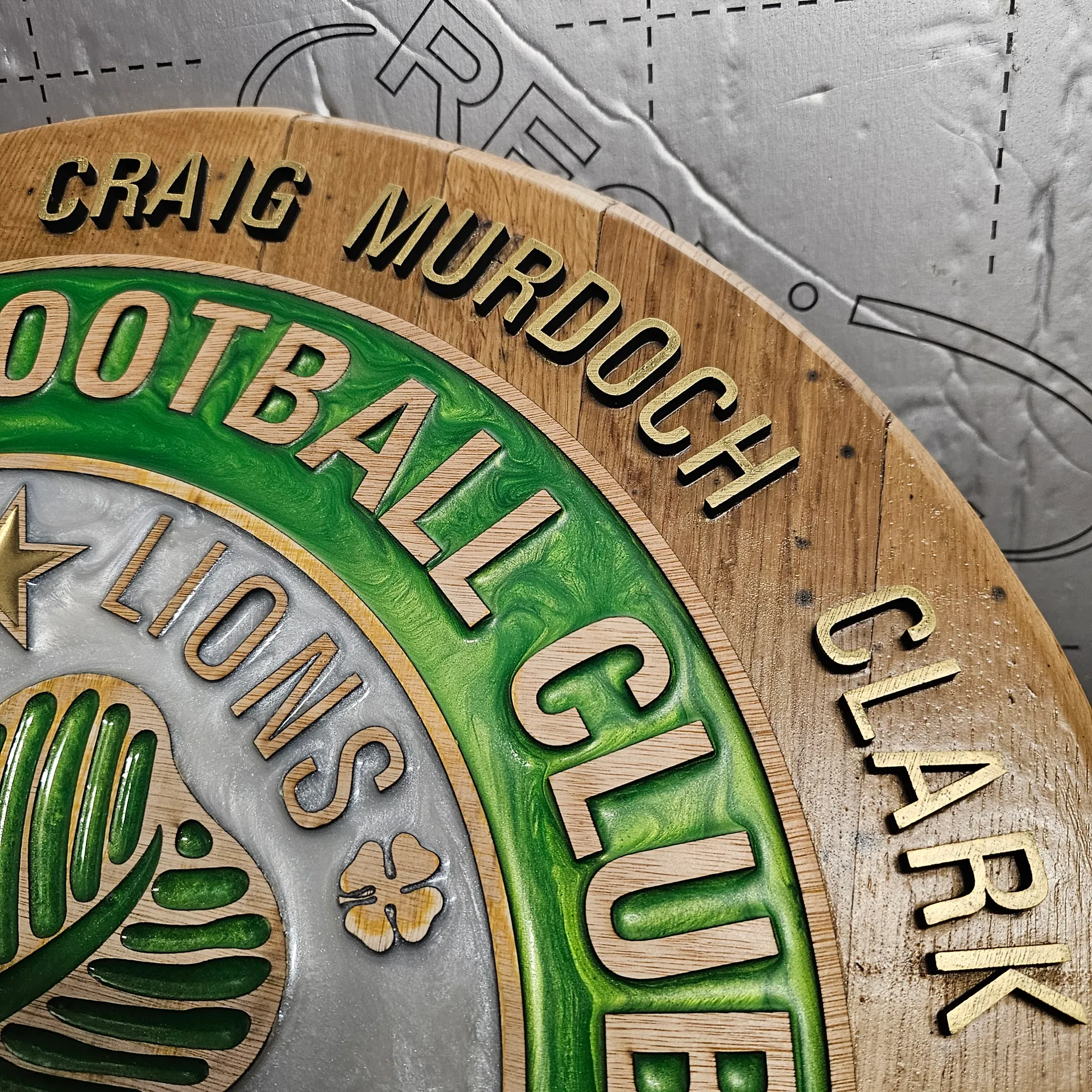 Lisbon Lions Celtic F.C. Crest – Reclaimed Whisky Barrel Edition