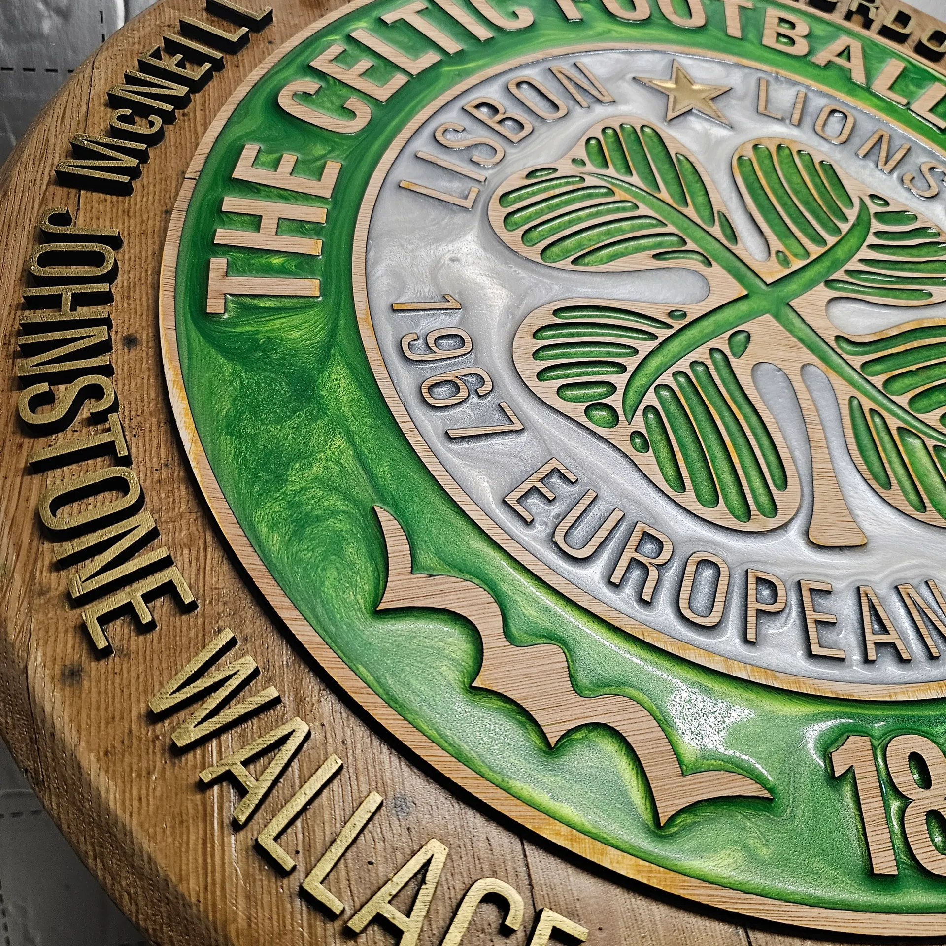 Lisbon Lions Celtic F.C. Crest – Reclaimed Whisky Barrel Edition