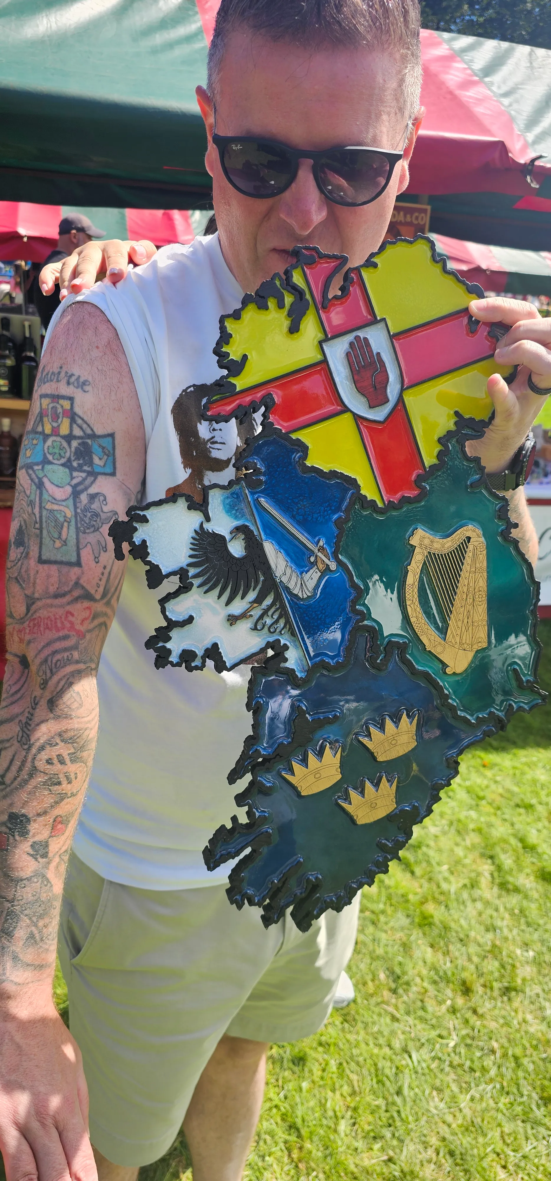 Map of Ireland with a Happy Customer 