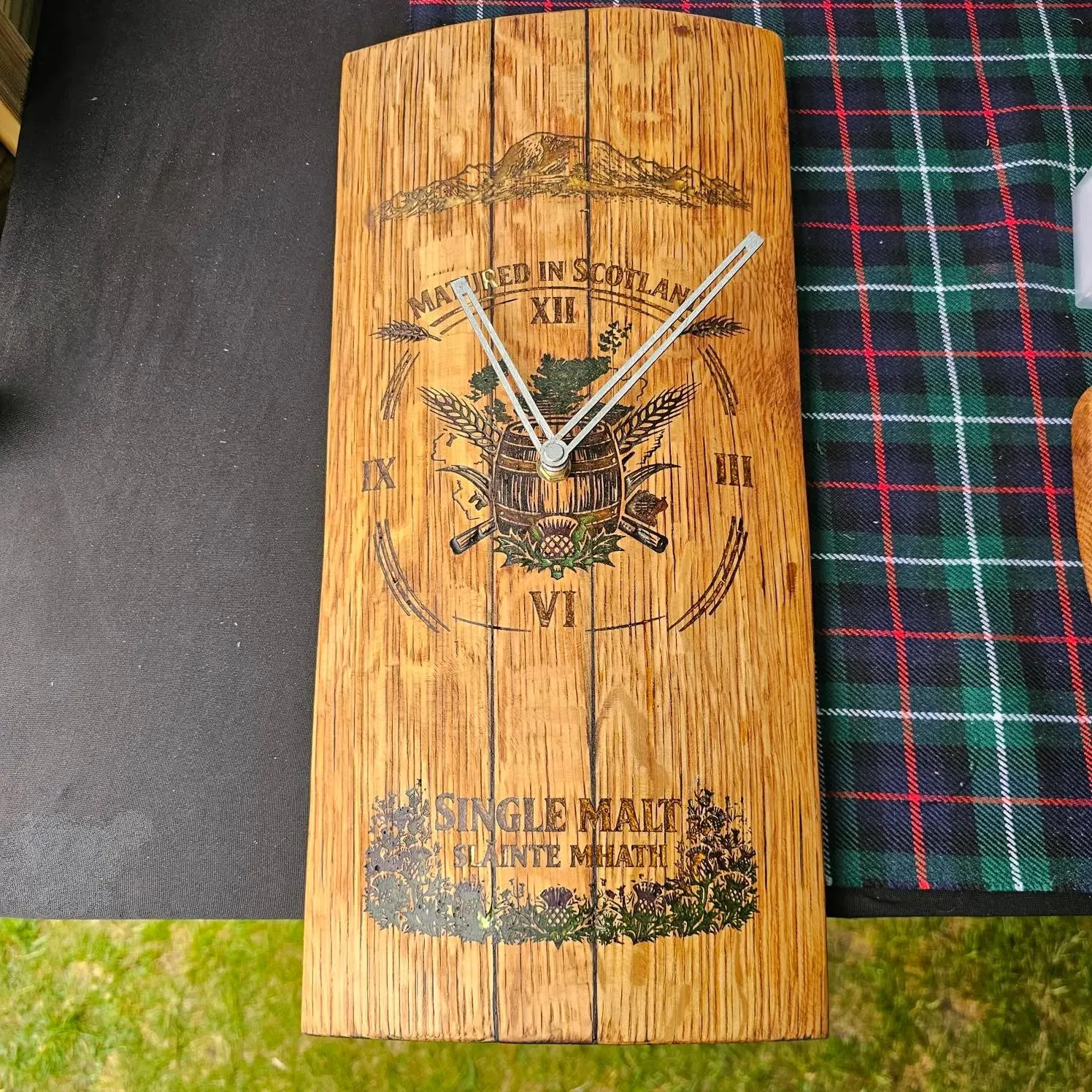 Whisky Barrel Slats Clocks