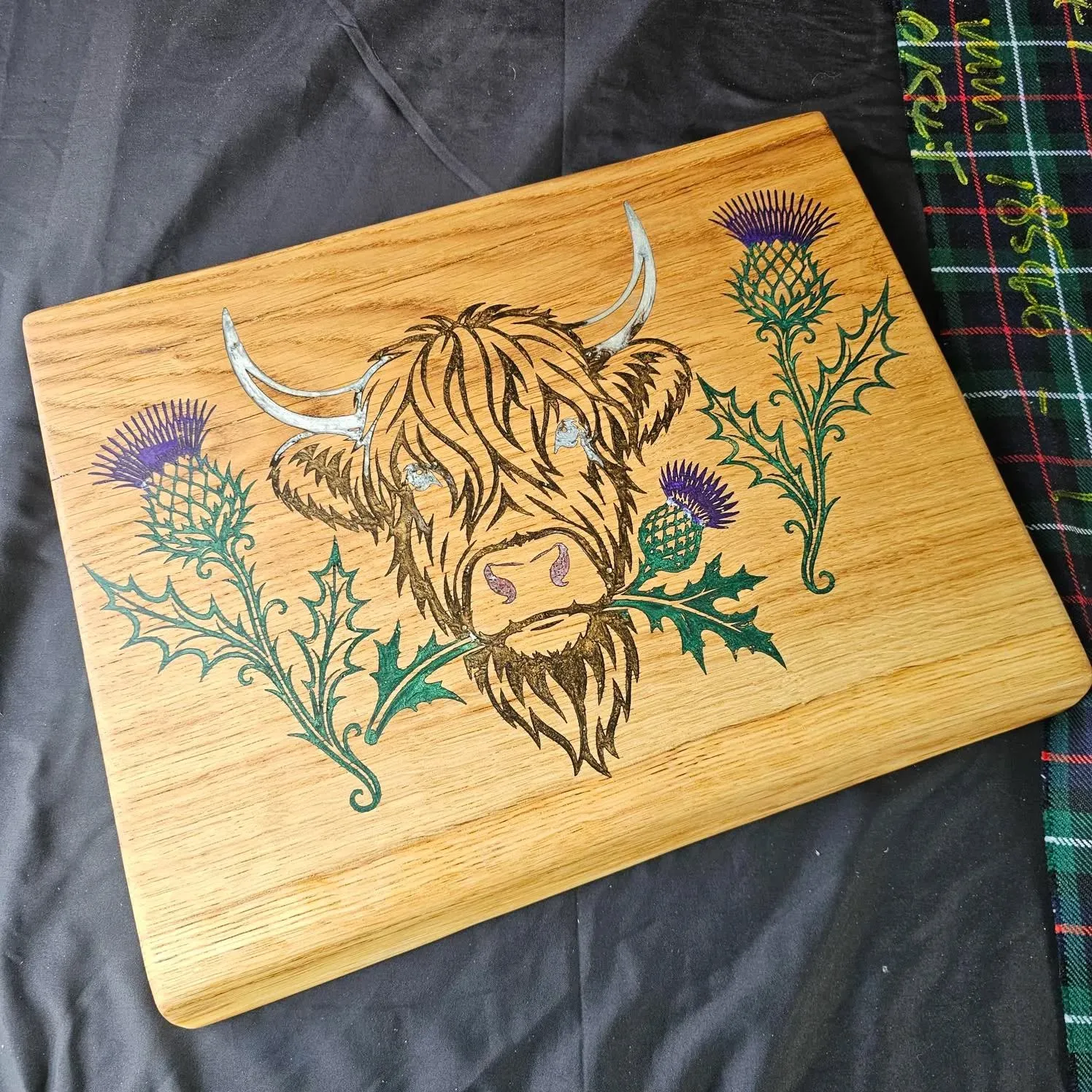 Highland Cow and Thistle